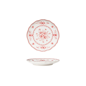 Vila White-Red Appetizer Plate 168mm