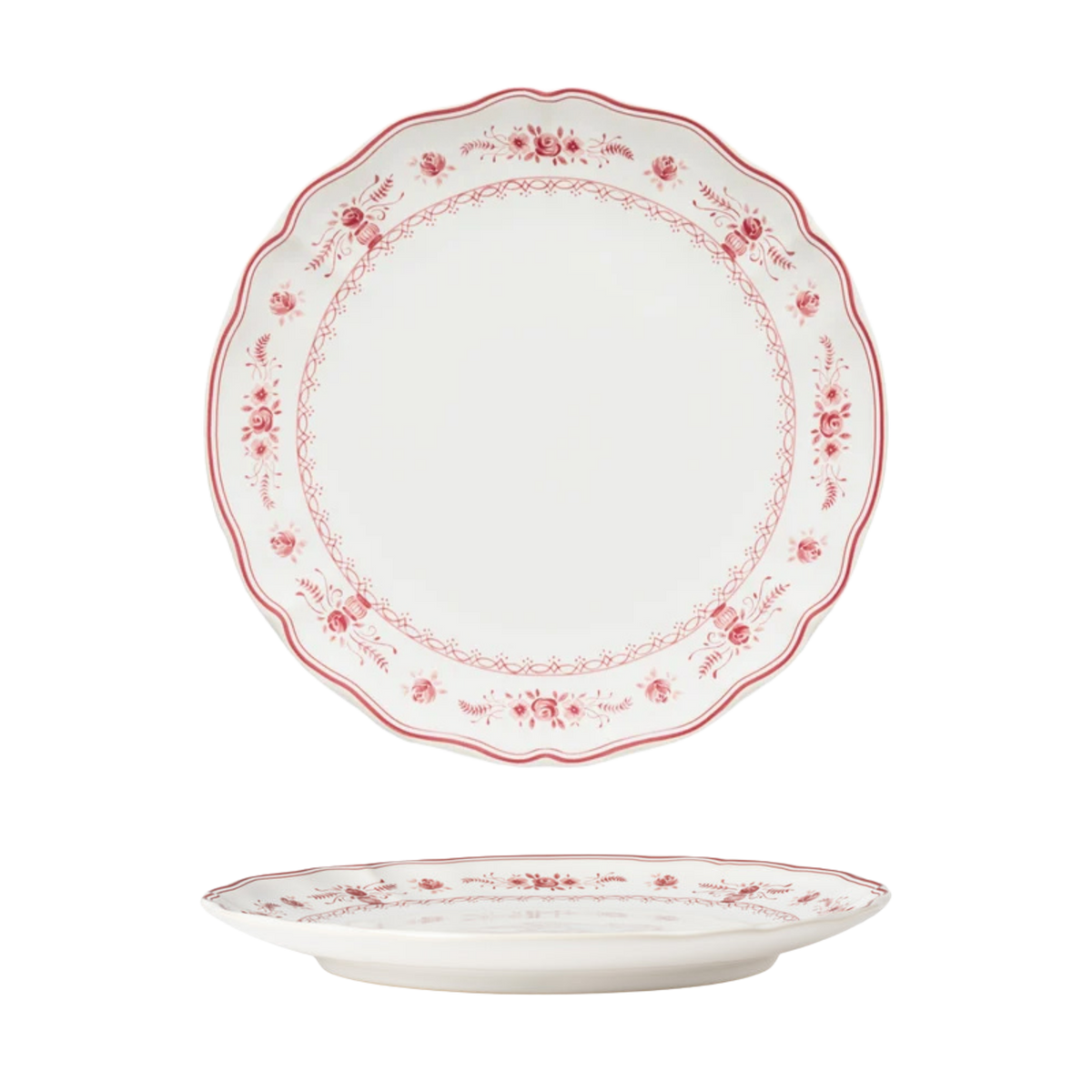 Vila White-Red Dinner Plate 270mm