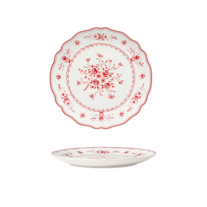 Vila White-Red Salad/Dessert Plate 214mm