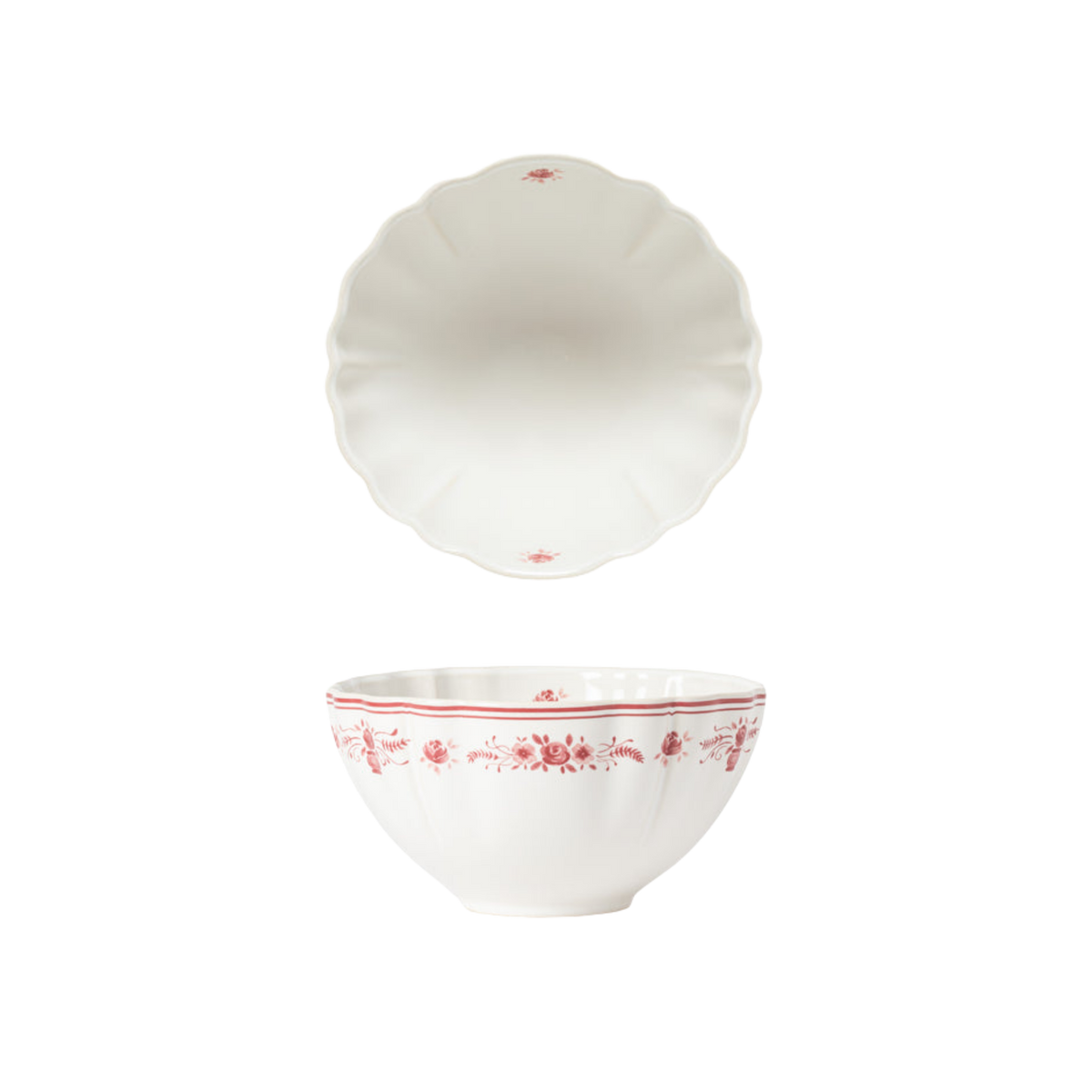 Vila White-Red Soup/Cereal Bowl 162mm