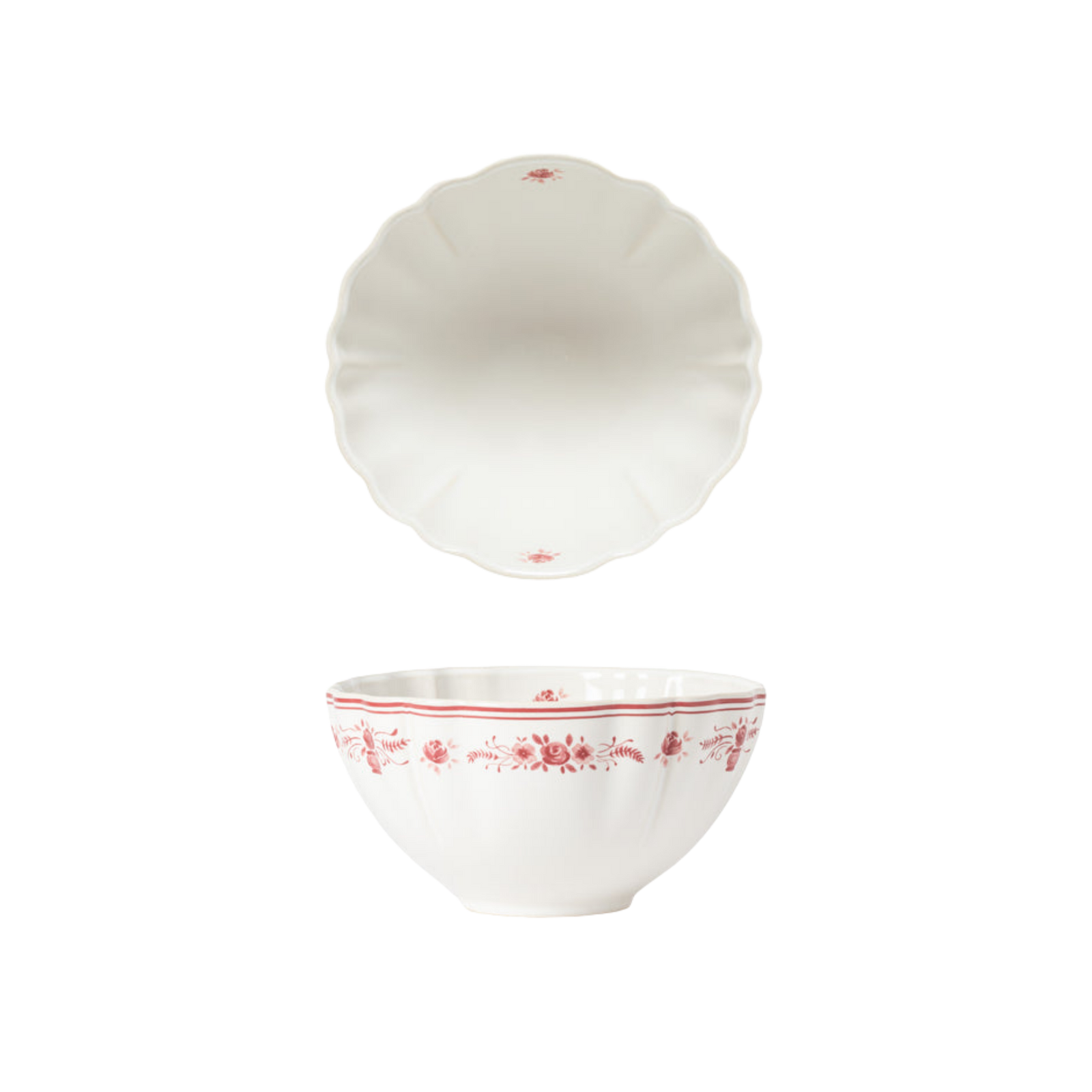 Vila White-Red Soup/Cereal Bowl 162mm