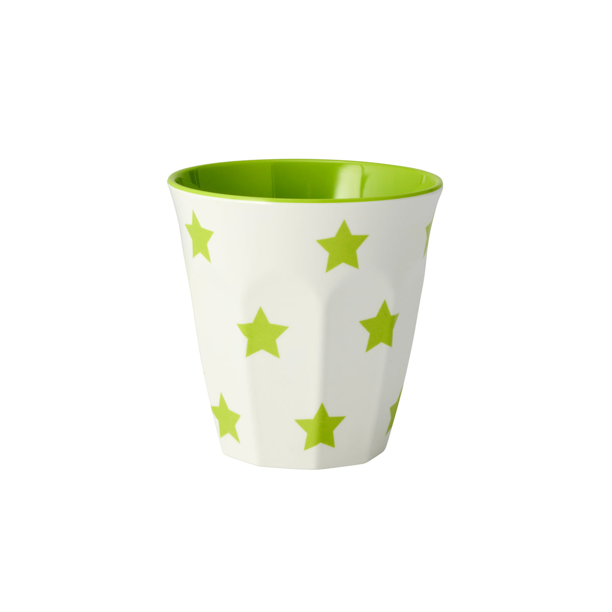 Lime Green Stars on White Tumbler 300ml