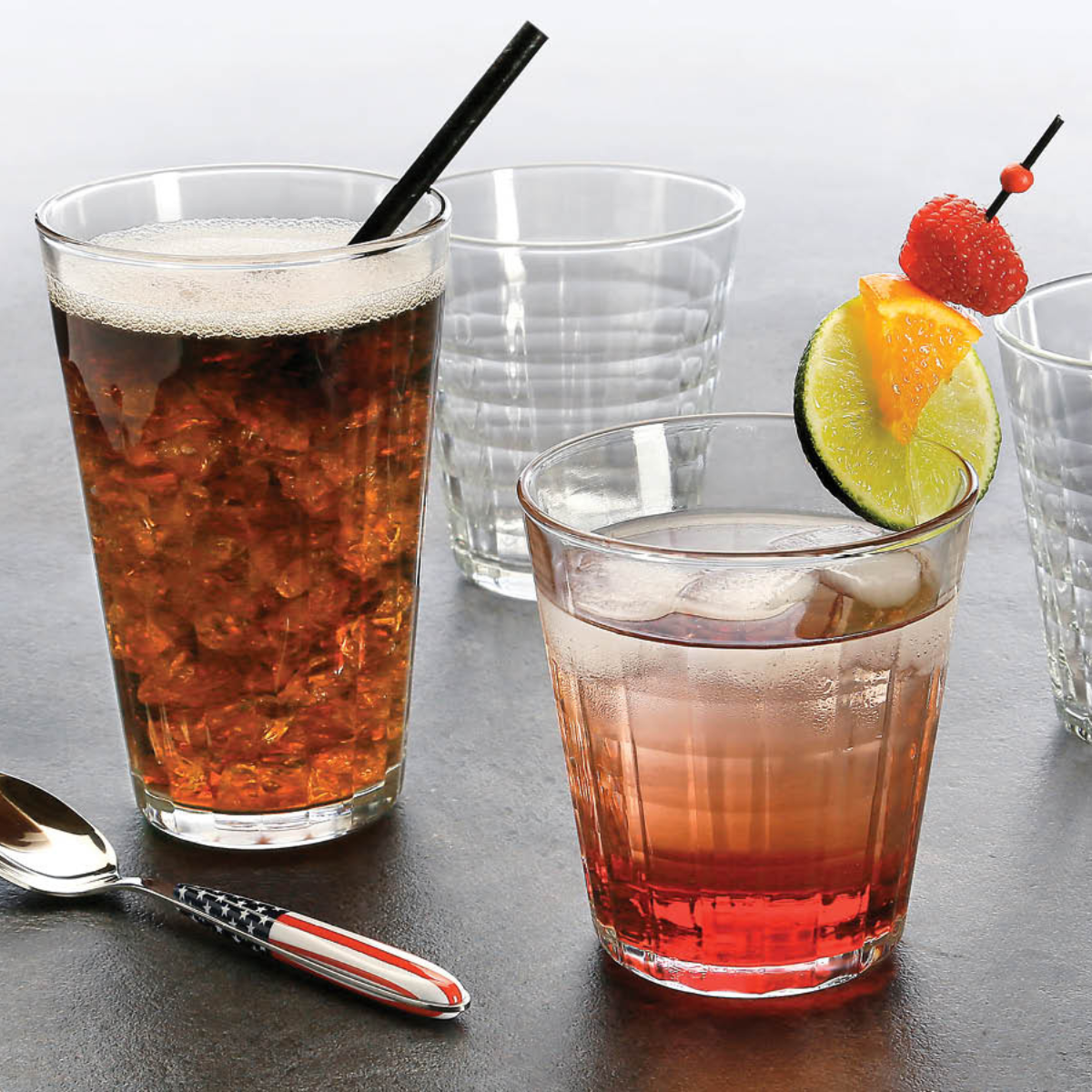 500-033 Duralex Prisme Tumbler Clear 330ml Tomkin Australia Hospitality Supplies