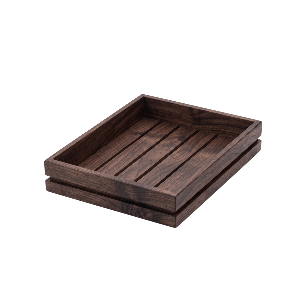 Serve Walnut Wooden Tray Gastronorm 1/2 325x265x38mm