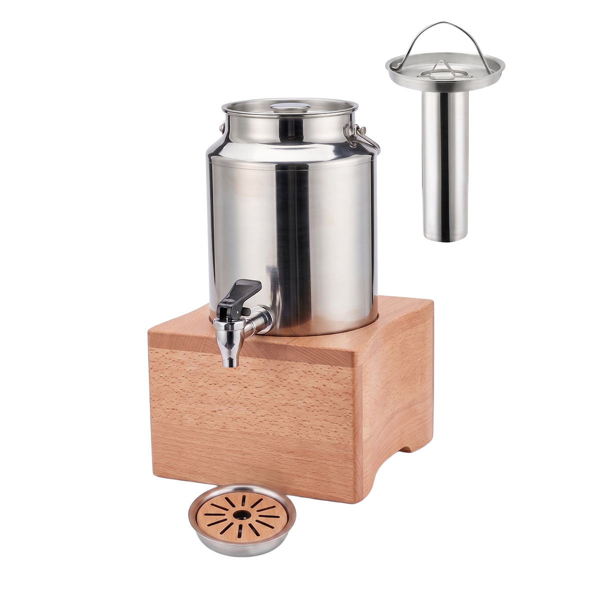 Serve Beechwood  Drink Dispenser with Ice Core 250x480mm 6.0lt