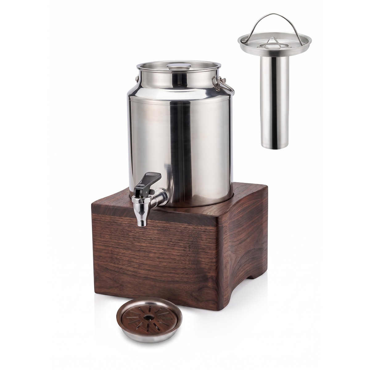 Serve Walnut Drink Dispenser with Ice Core 250x480mm 6.0lt