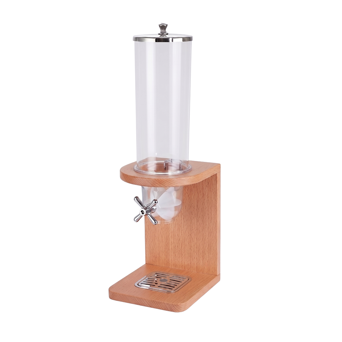 Serve Beechwood  Single Cereal Dispenser 200x220x640mm