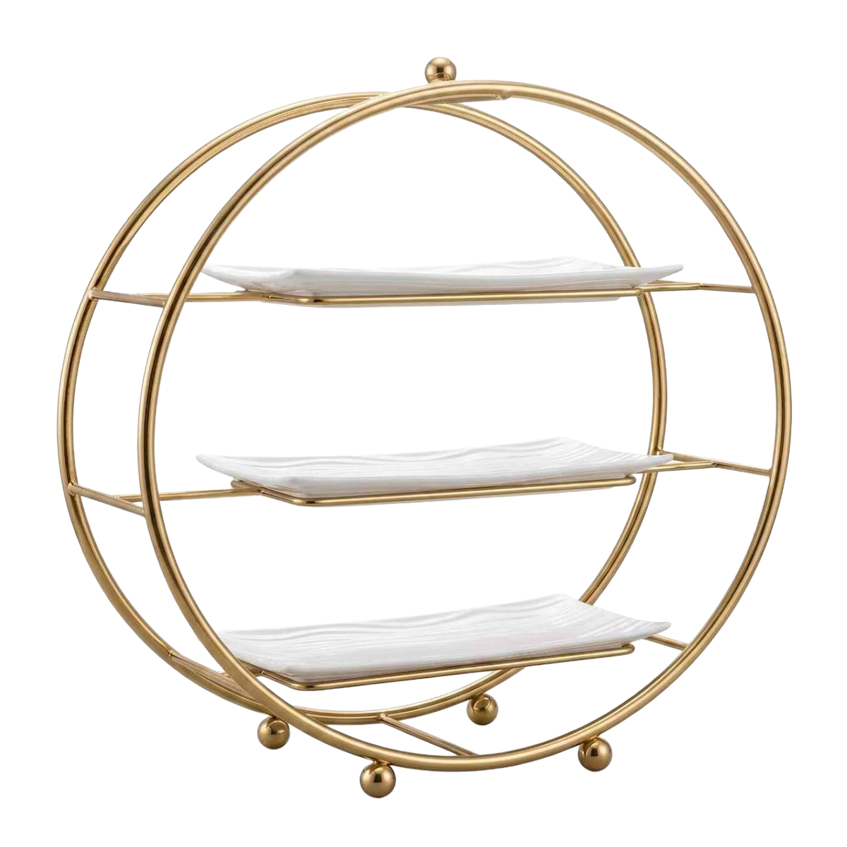 Serve 3-Tier Display Stand with White Trays 400x170mm