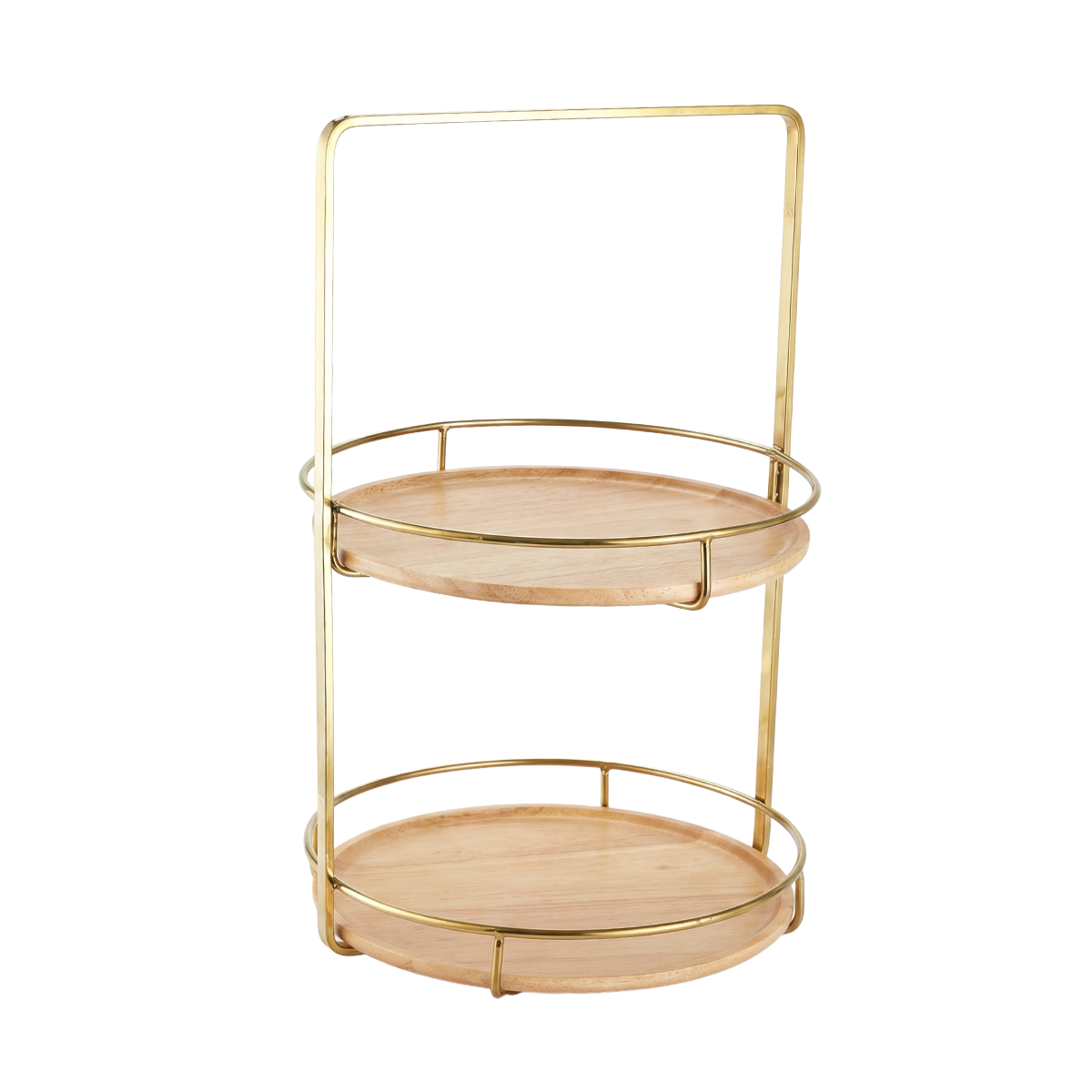 Serve Rubberwood 2-Tier Rnd Display Stand 260x440mm