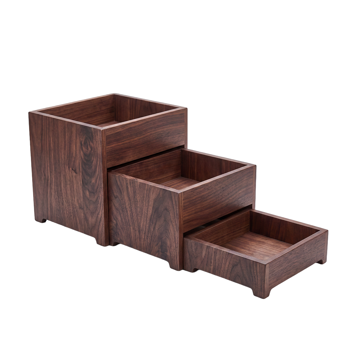 Serve Walnut 3-Tier Nested Table Set 320x320x330mm