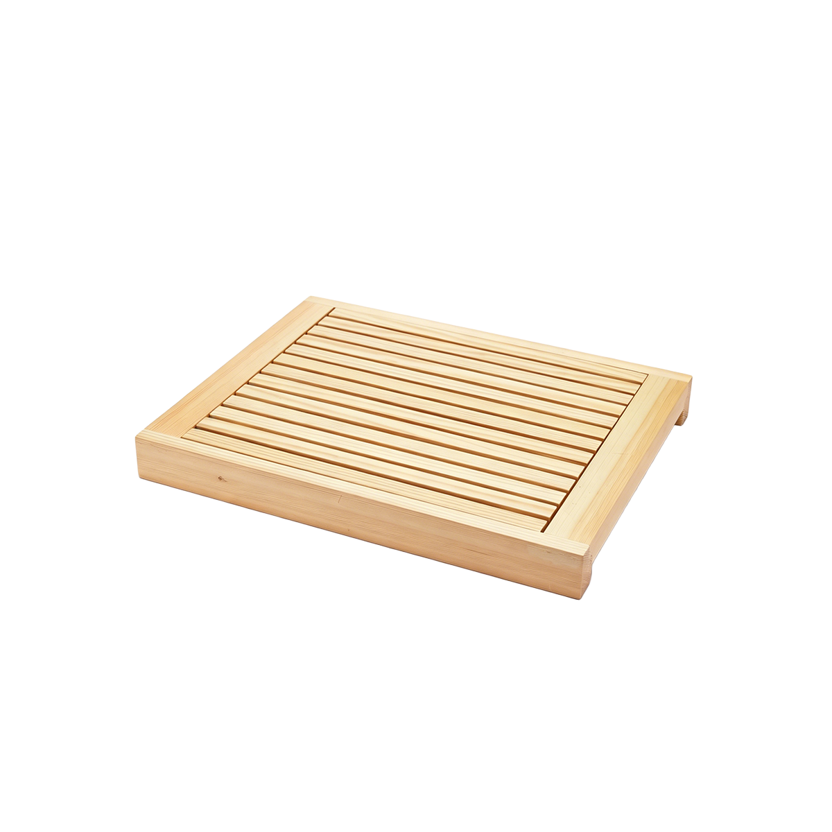 Serve Beechwood  Bread Board with Stainless Steel Tray 440x330x45mm