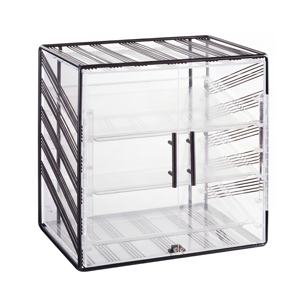 Serve Black 3-Shelf Display Case 500x350x500mm