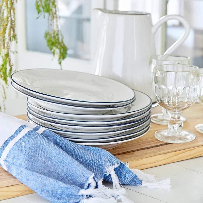 Beja White-Blue Plate 226mm