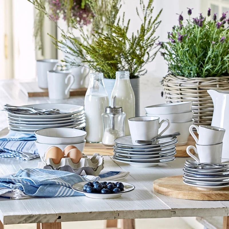 Beja White-Blue Bread Plate 148mm