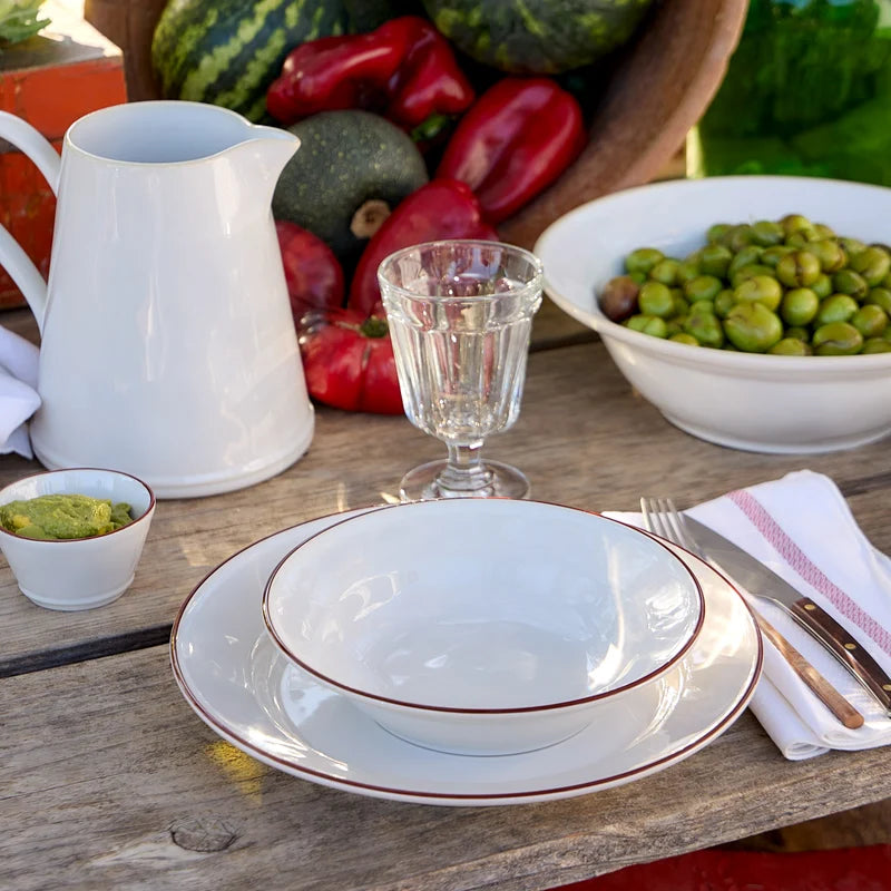 Beja White-Red Dinner Plate 282mm