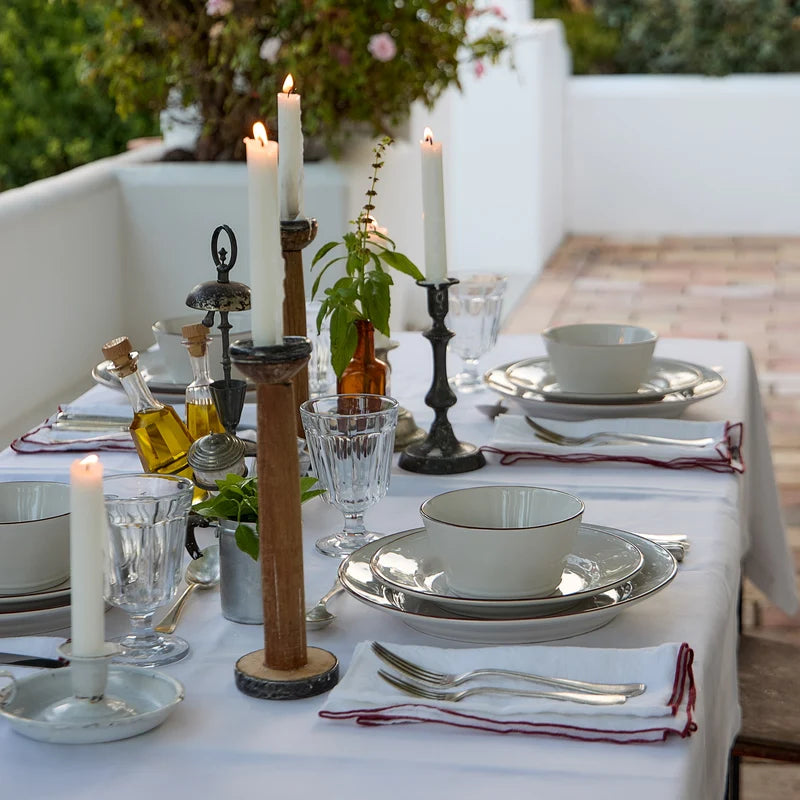 Beja White-Red Dinner Plate 282mm