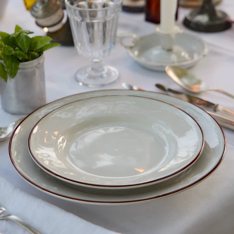 Beja White-Red Plate 226mm