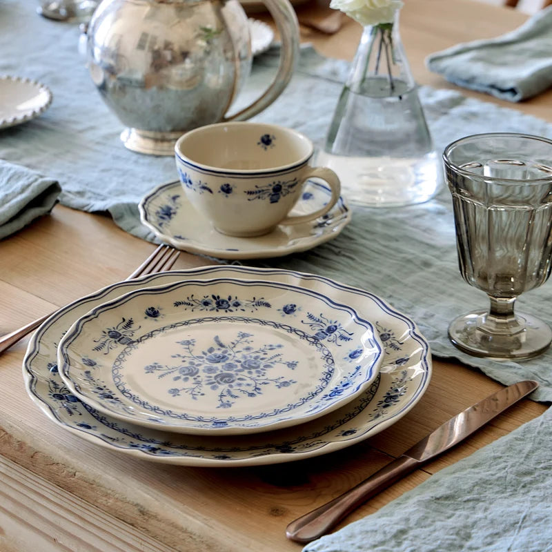 Vila Beige-Blue Dinner Plate 270mm