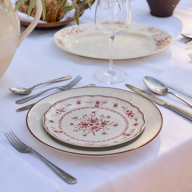 Vila White-Red Salad/Dessert Plate 214mm