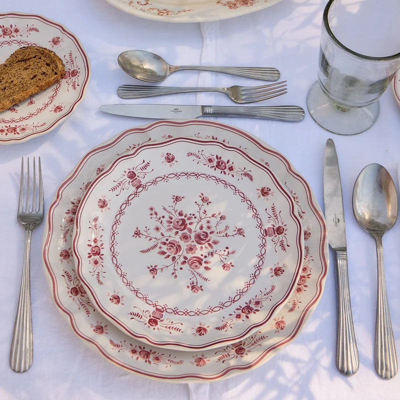 Vila White-Red Salad/Dessert Plate 214mm