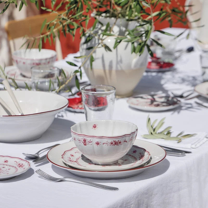 Vila White-Red Soup/Cereal Bowl 162mm