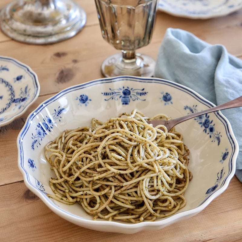 Vila Beige-Blue Soup/Pasta Bowl 230mm