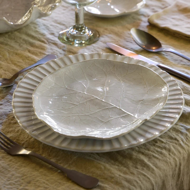 Silvina Fennel White Salad/Dessert Plate 227mm