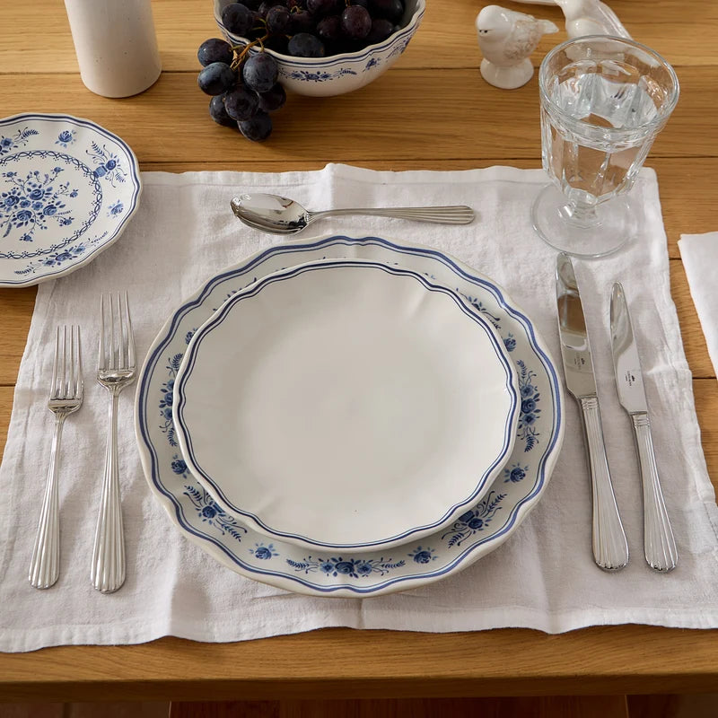 Vila White-Blue Filet Salad/Dessert Plate 214mm