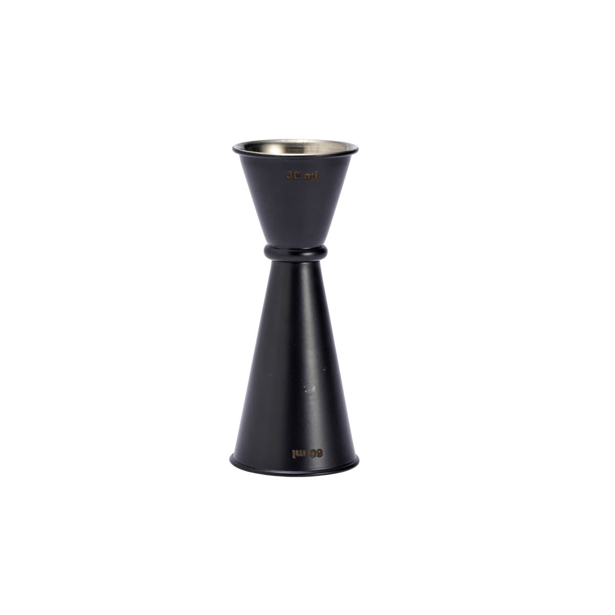 Japanese Style Jigger Stainless Steel Black Powder Coated 30/60ml