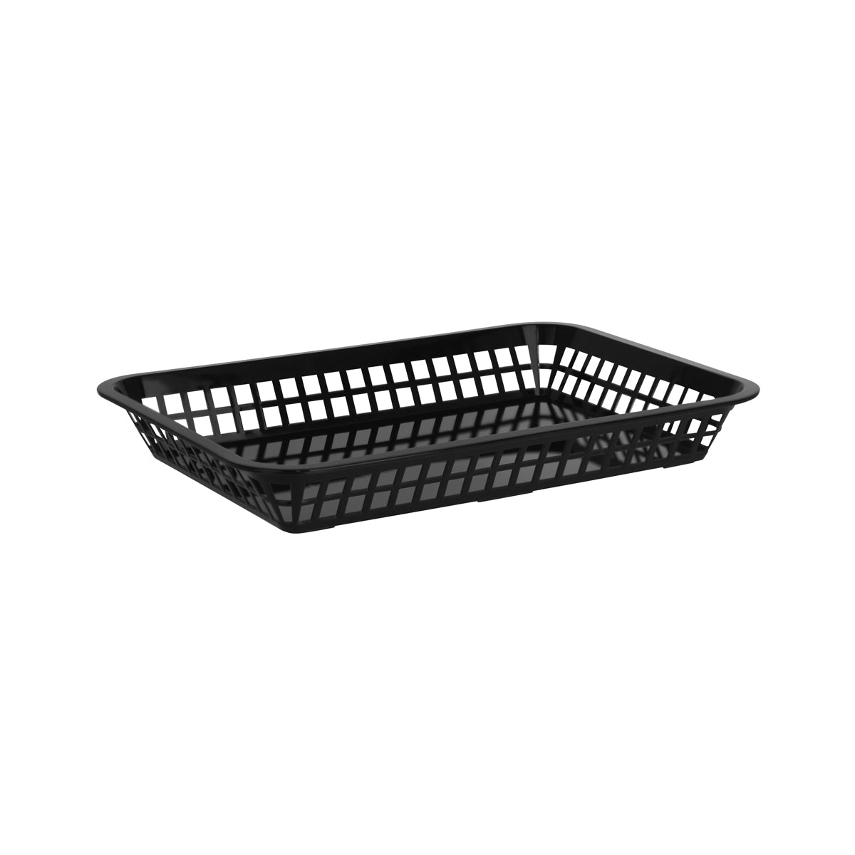 78699 Chef Inox Coney Island Rectangular Basket Plastic Black 300x215mm Tomkin Australia Hospitality Supplies