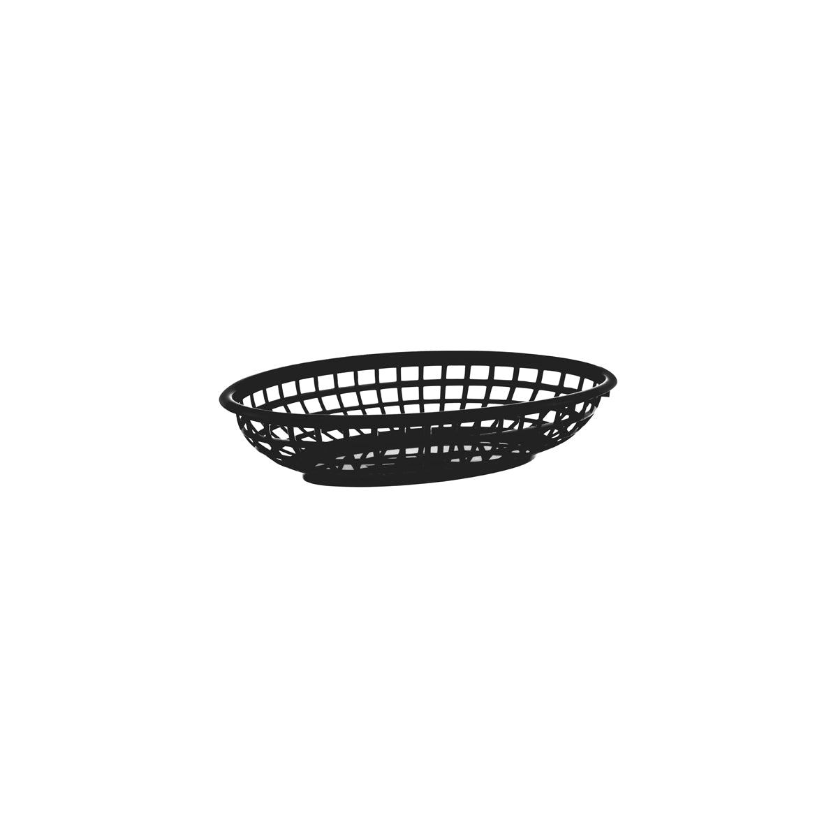 78702 Chef Inox Coney Island Oval Serving Basket Plastic Black 240x150x50mm Tomkin Australia Hospitality Supplies