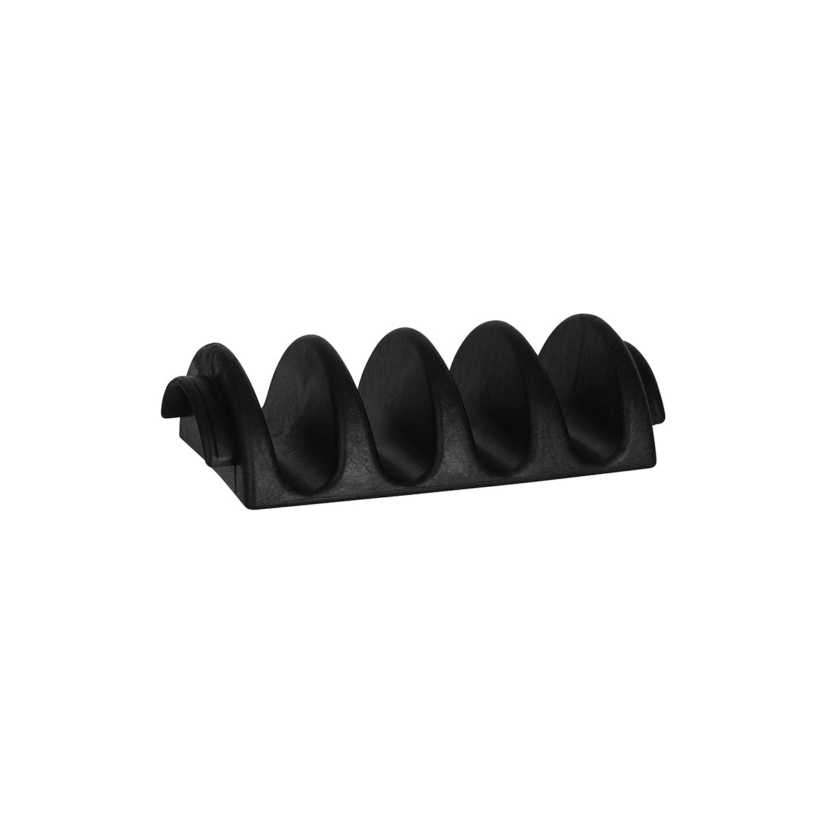 78796 Chef Inox Coney Island Taco Holder / Stand PP Black – 4 Compartment Tomkin Australia Hospitality Supplies