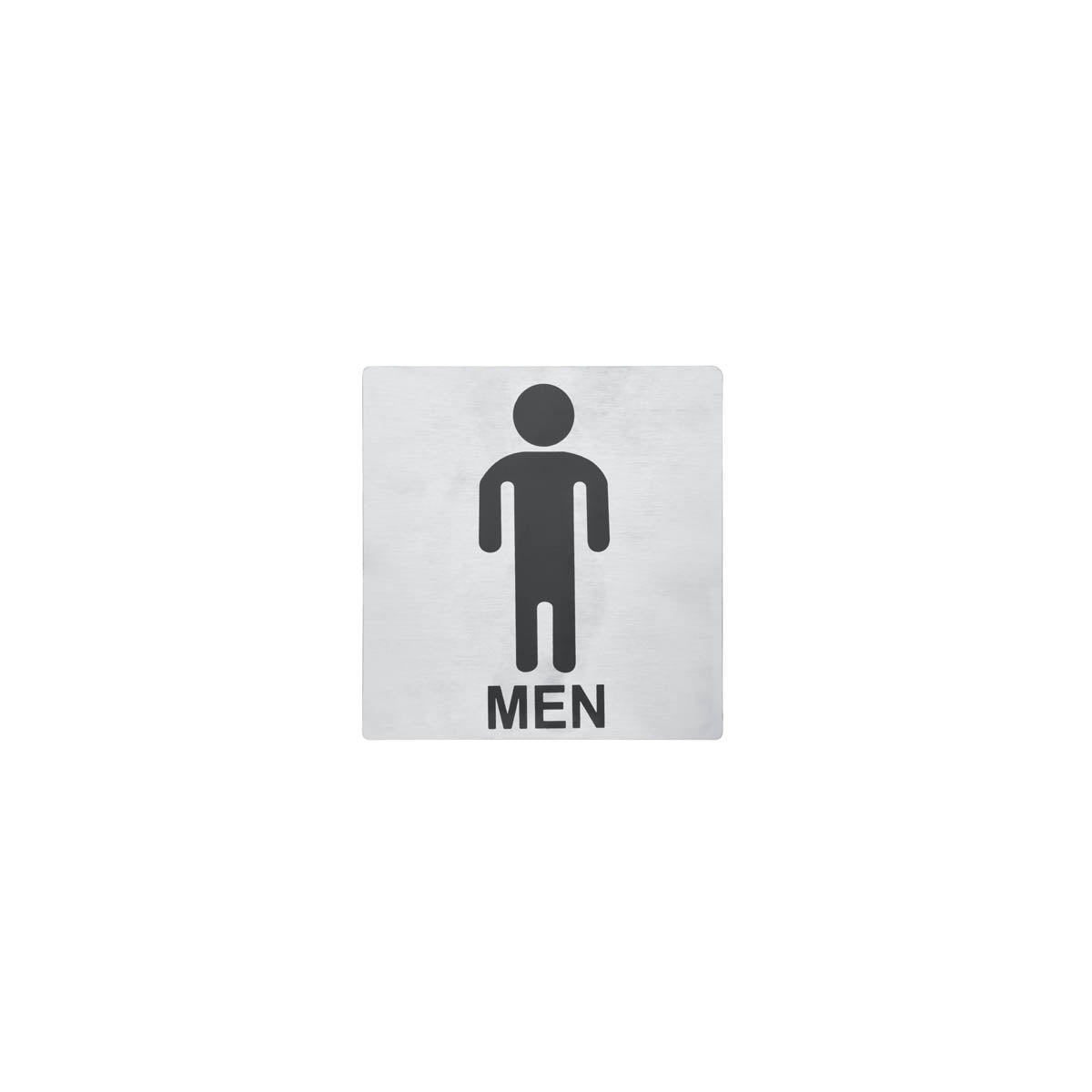 81330 Chef Inox Wall Sign &quot;MEN&quot; Stainless Steel 130x130mm Pack of 2 Tomkin Australia Hospitality Supplies