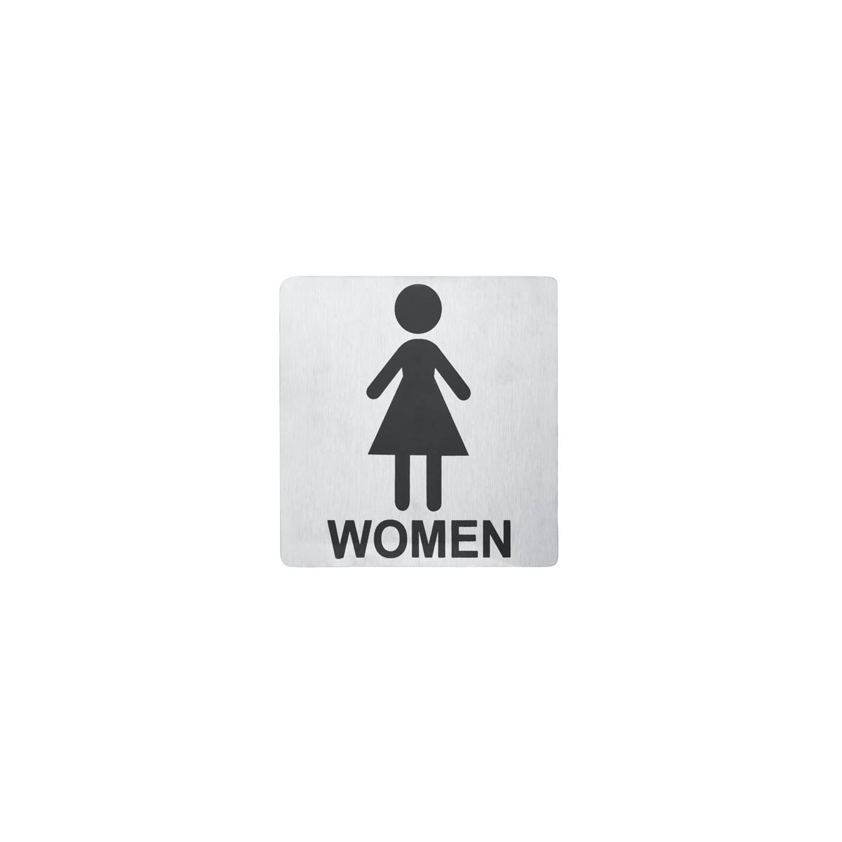 81331 Chef Inox Wall Sign "FEMALE" Stainless Steel 130x130mm Pack of 2 Tomkin Australia Hospitality Supplies
