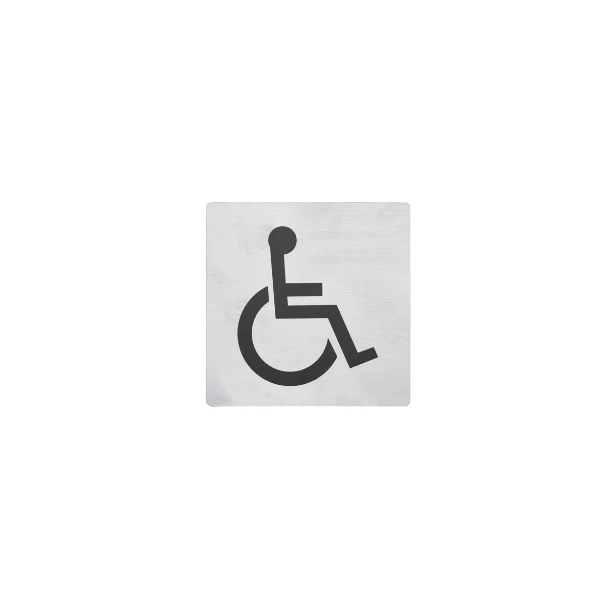 81333 Chef Inox Wall Sign "DISABLED" Stainless Steel 130x130mm Pack of 2 Tomkin Australia Hospitality Supplies