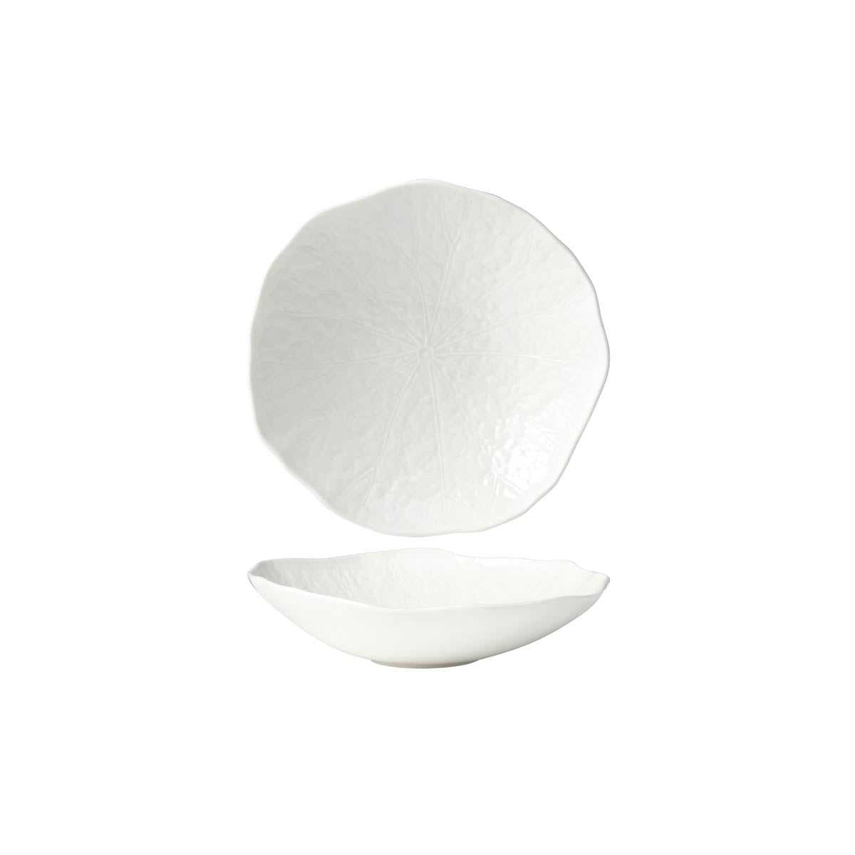 902102 Tablekraft Fusion Lotus Deep Coupe Plate 210mm White Tomkin Australia Hospitality Supplies