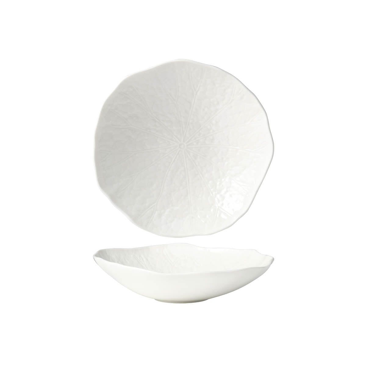 Fusion Lotus Deep Coupe Plate 245mm White