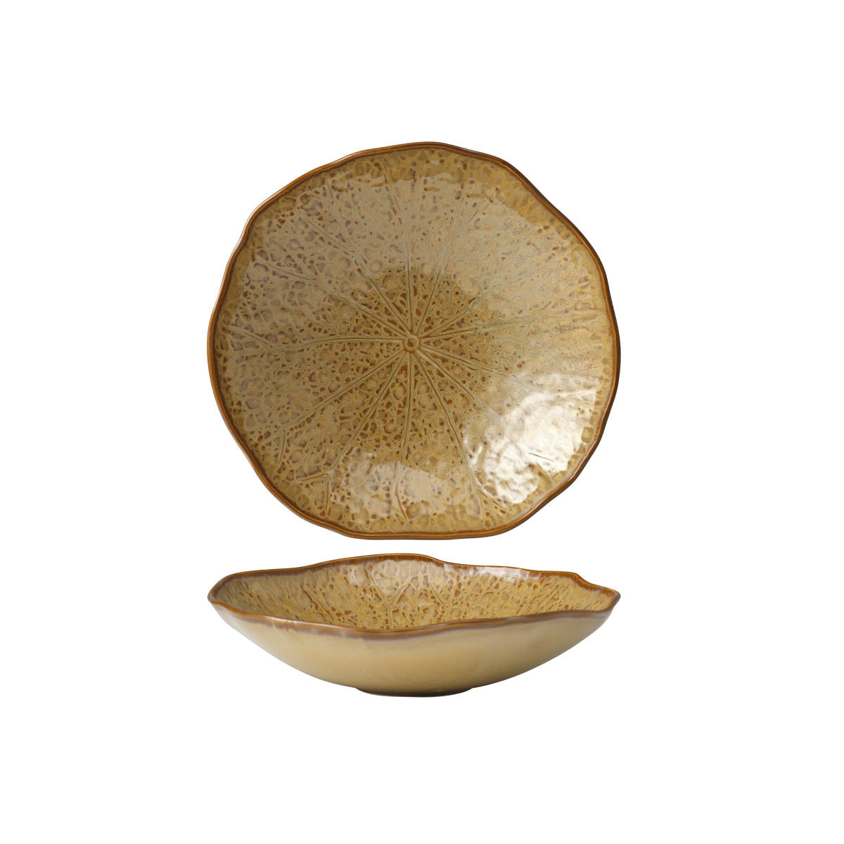 902115 Tablekraft Fusion Lotus Deep Coupe Plate 245mm Cinnamon Tomkin Australia Hospitality Supplies