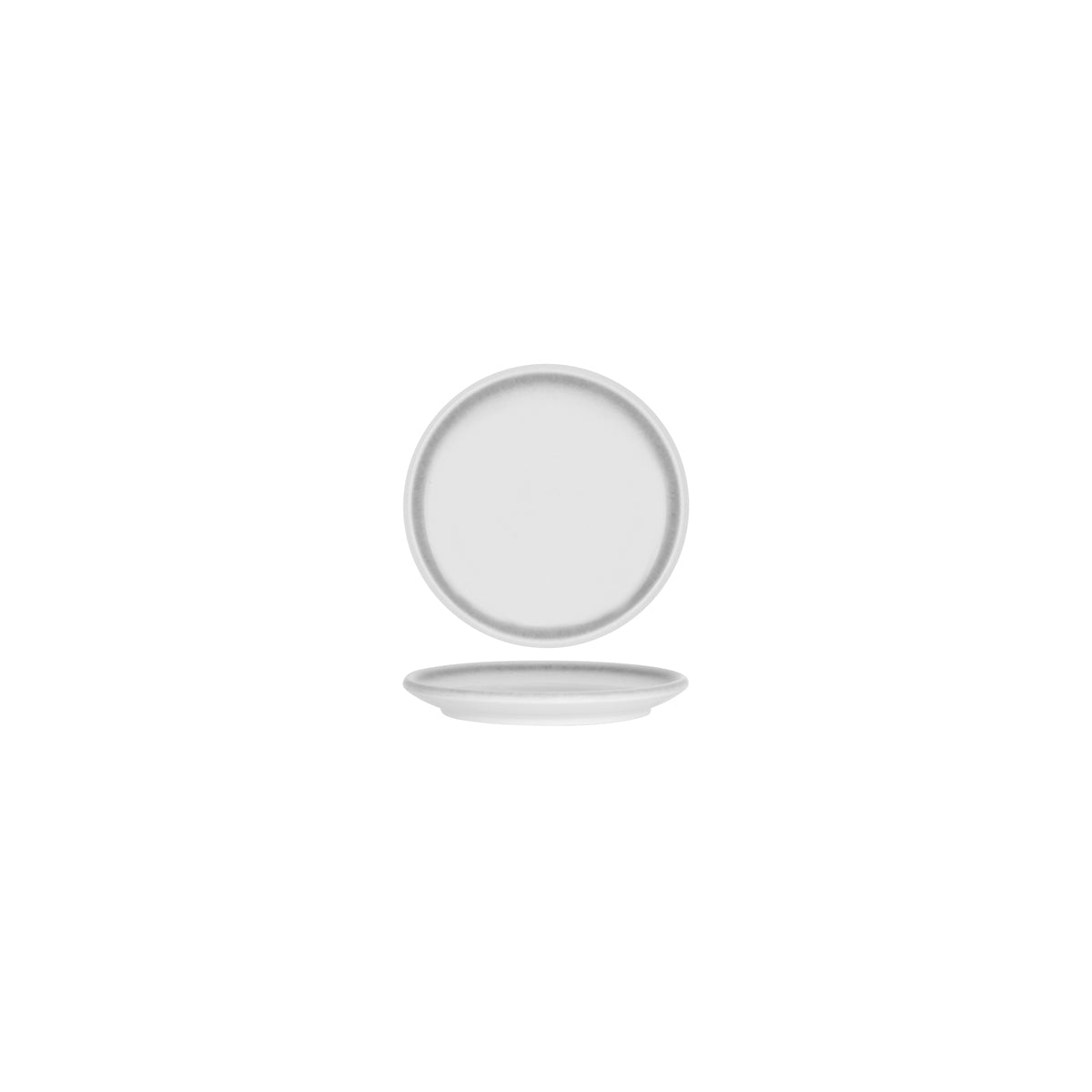 903000 Tablekraft Frosted Steel Round Coupe Plate 143x18mm Tomkin Australia Hospitality Supplies