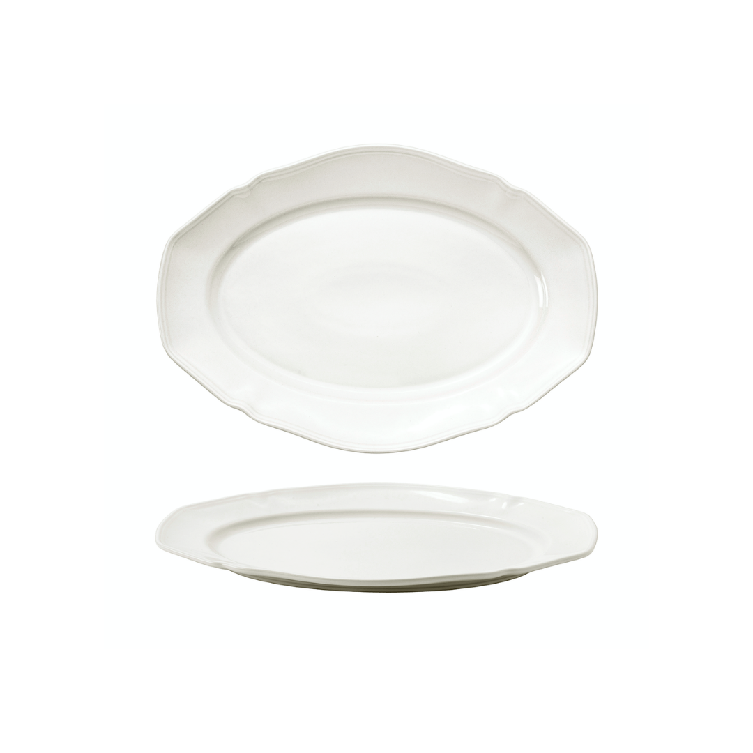 Provincial Cotton Vintage Oval Bowl Rim 310mm