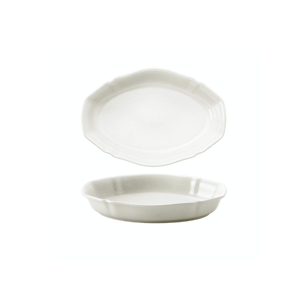 Provincial Cotton Vintage Oval Bowl Rim 235mm