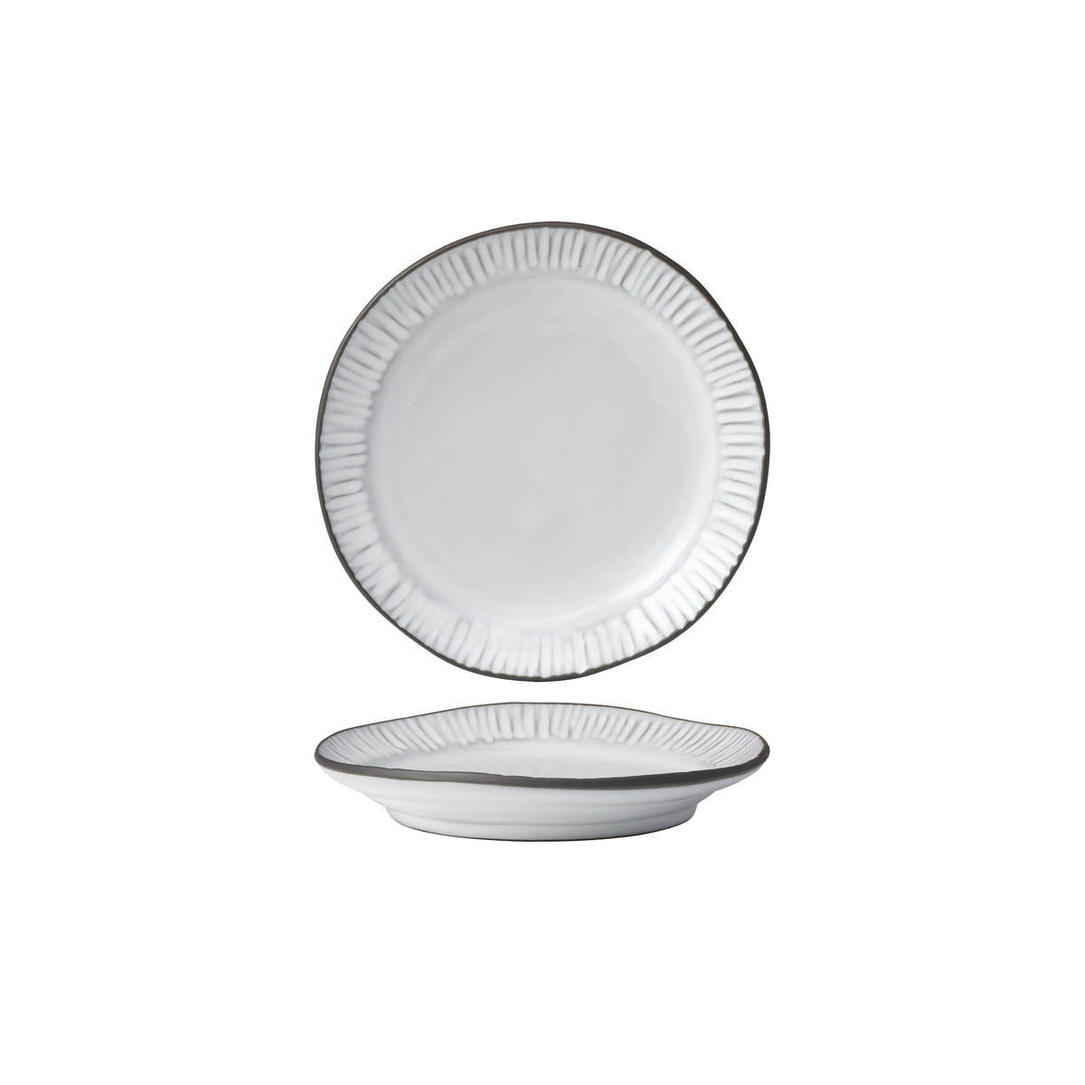 Tablekraft Linea Organics Plate W/Rim 180x33mm White