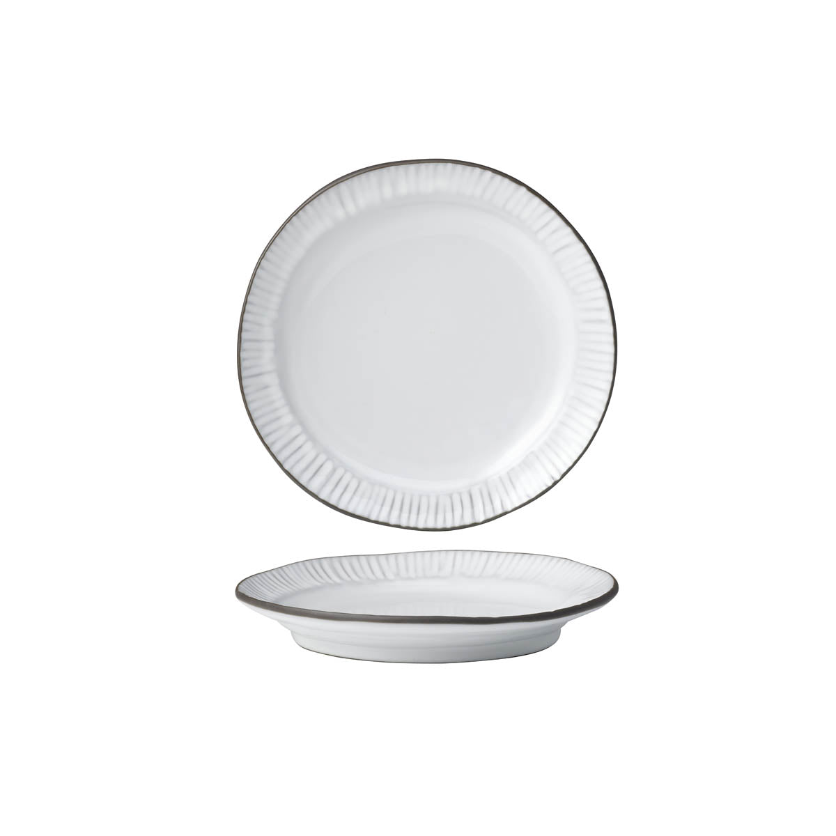 Tablekraft Linea Organics Plate W/Rim 220x35mm White