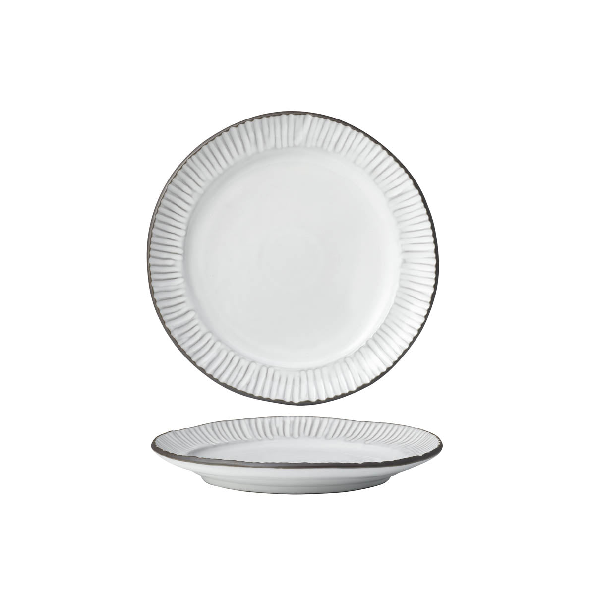 Tablekraft Linea Organics Plate W/Rim 260x35mm White