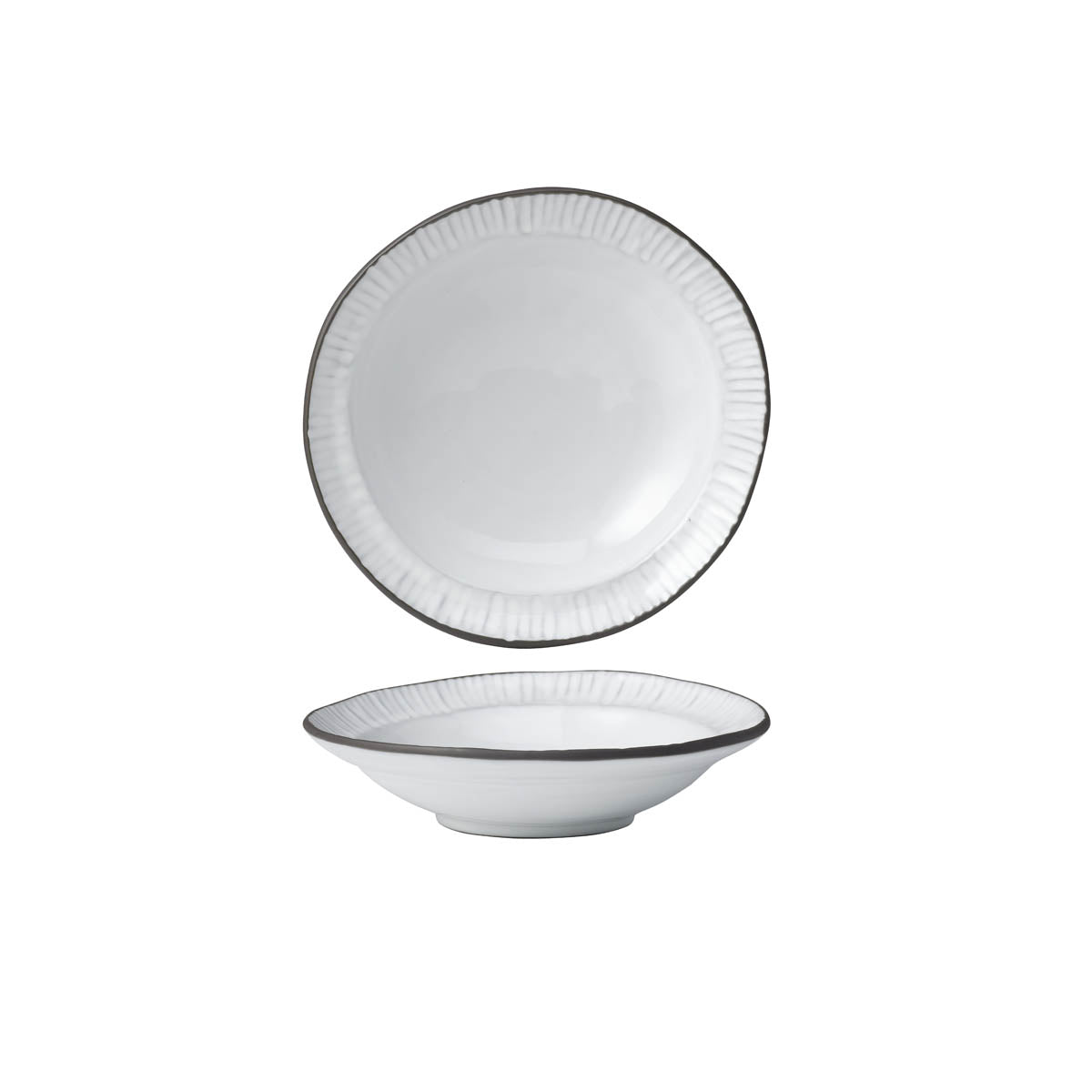 907565 Tablekraft Tablekraft Linea Organics Deep Plate W/Rim 200x50mm White Tomkin Australia Hospitality Supplies