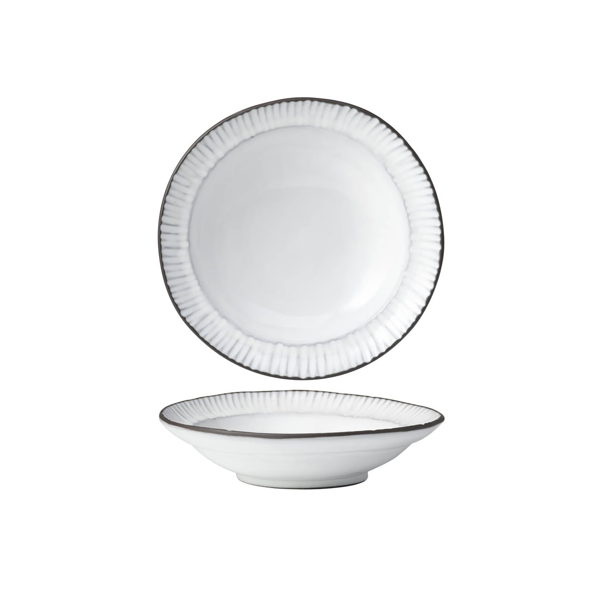 907566 Tablekraft Tablekraft Linea Organics Deep Plate W/Rim 235x55mm White Tomkin Australia Hospitality Supplies