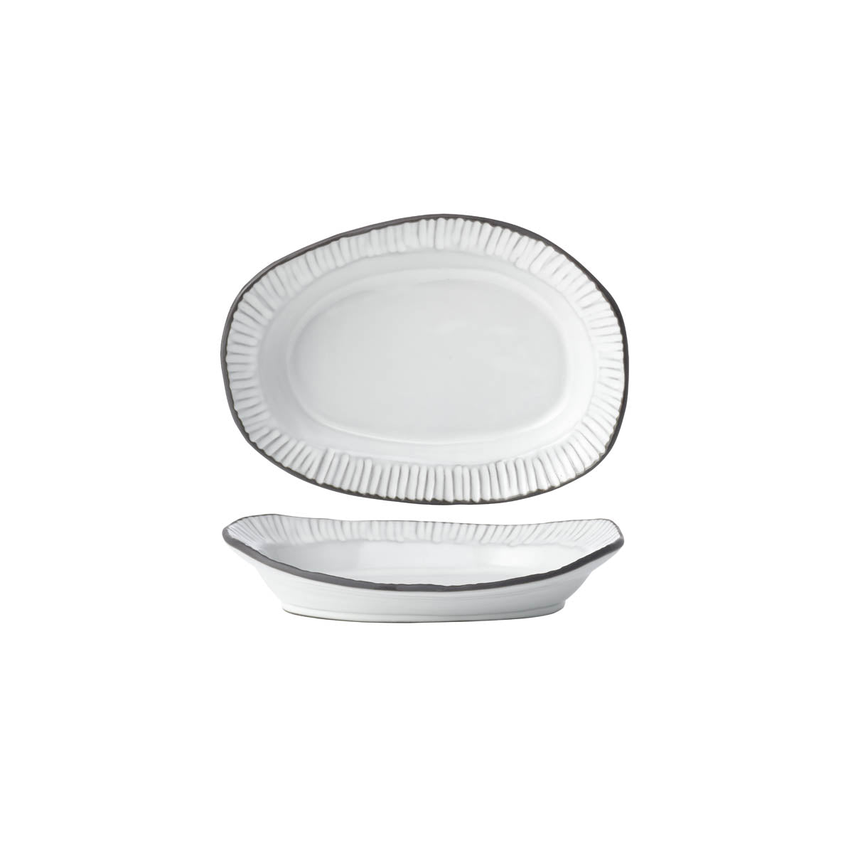 907575 Tablekraft Tablekraft Linea Organics Platter 230x170x50mm White Tomkin Australia Hospitality Supplies