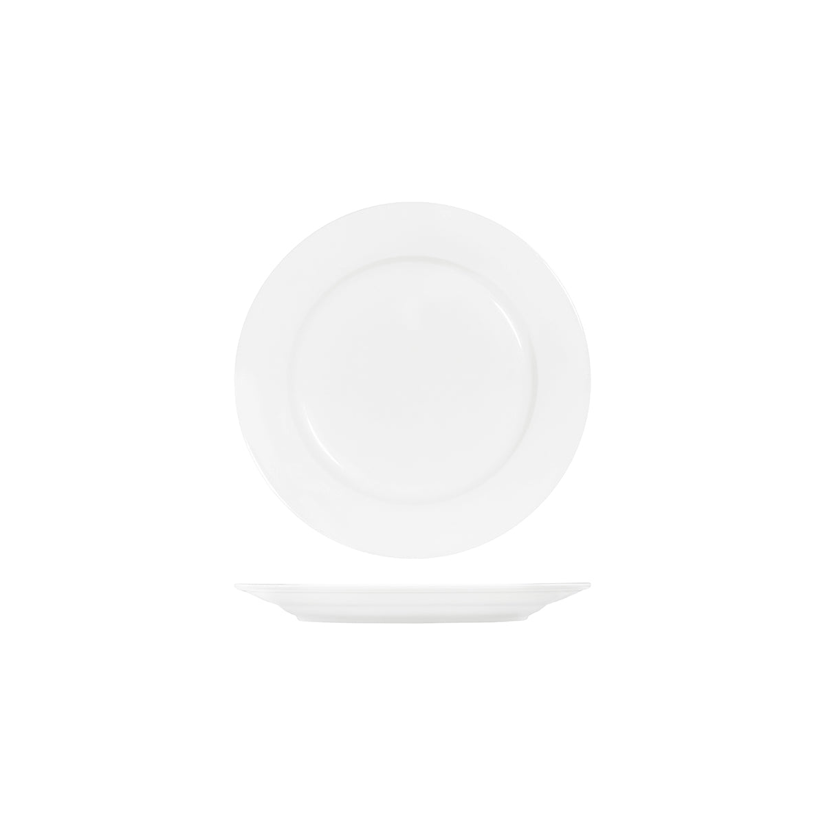 91003 Tablekraft Core White Round Wide Rim Plate 250mm Tomkin Australia Hospitality Supplies