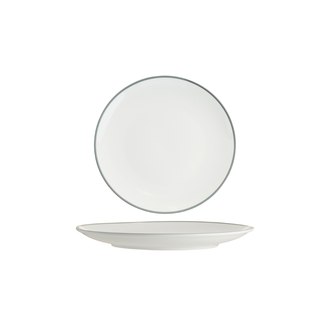 Core Round Coupe Plate Grey Rim 225mm