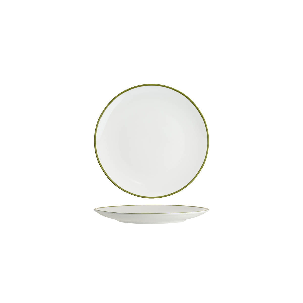 Core Round Coupe Plate Olive Green Rim 260mm